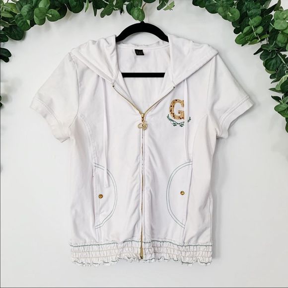 🌺 3 FOR 95 🌺 Vintage G-Unit Stretchy White shortsleeved Jacket - Picture 9 of 13